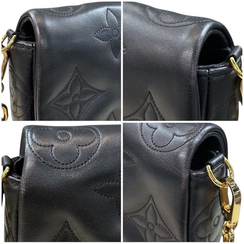 Louis Vuitton Wallet-On-Strap M81398 in Black Bubblegram