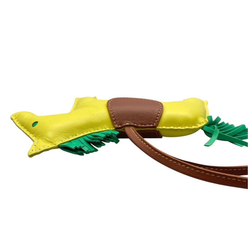 HERMES Rodeo GM Charm in Lime, Mint, and Fawn - Exquisite Craftsmanship