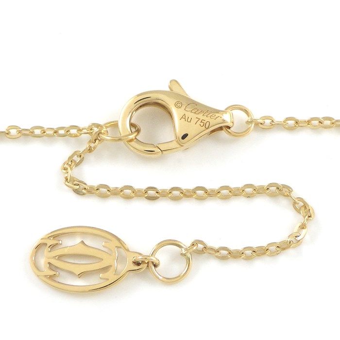 Cartier Baby Trinity Circle Necklace with Pink Sapphire - K18 Gold