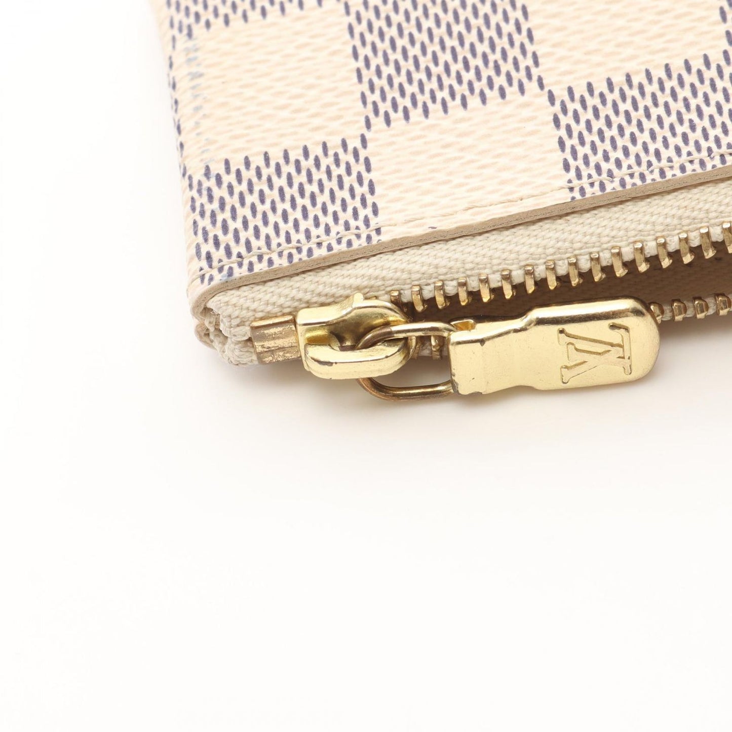 Louis Vuitton Pochette Clé Coin Case - Exquisite White Damier Azur