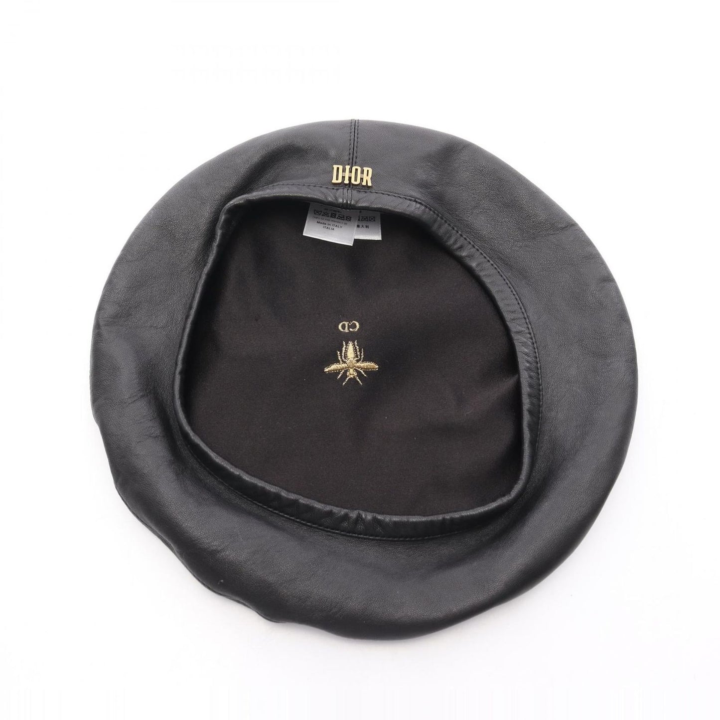 Dior Logo Leather Beret Hat - Timeless Elegance
