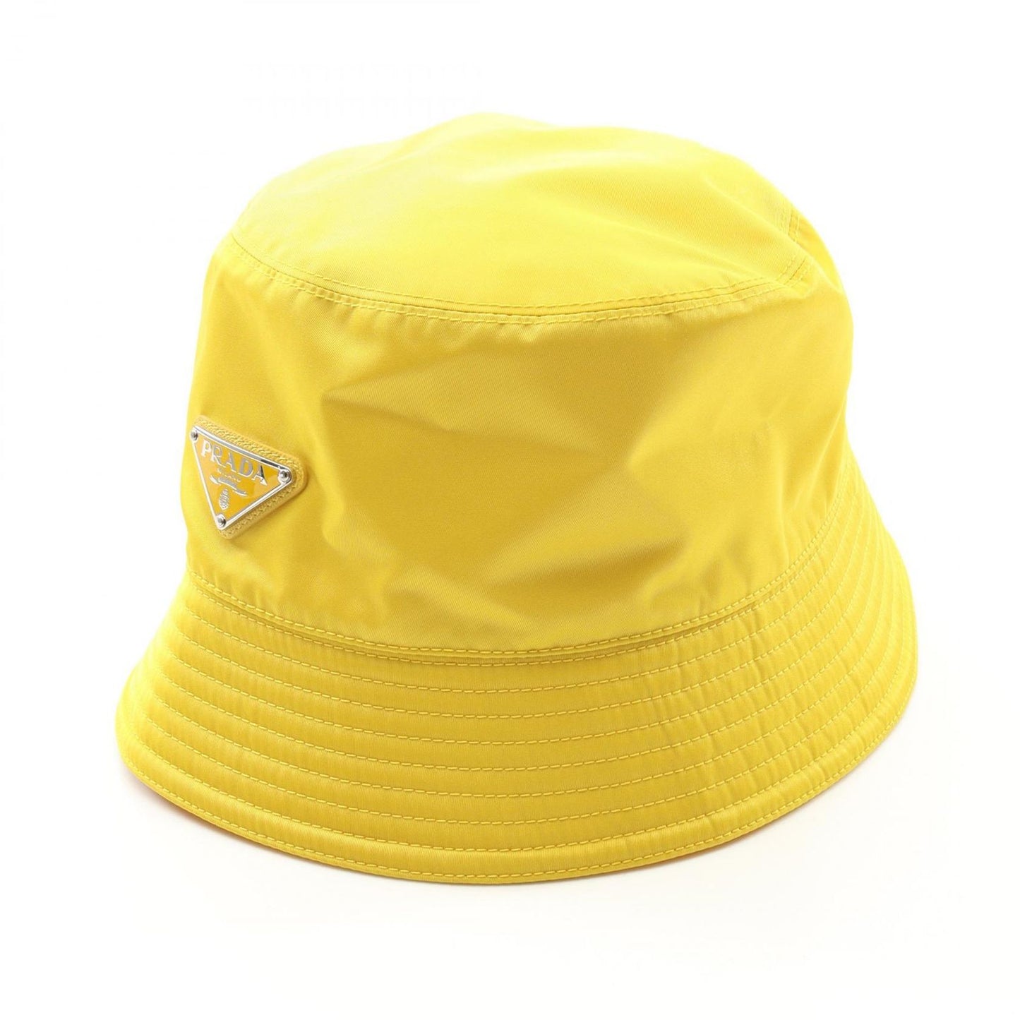 PRADA Re-Nylon Bucket Hat in Yellow - Unused Luxury Accessory