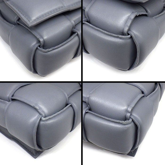 Bottega Veneta Padded Cassette Shoulder Bag in Thunder Gray