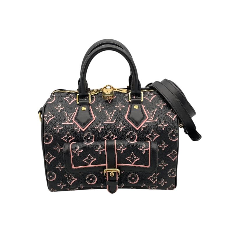 Louis Vuitton Speedy Bandoulière 25 Monogram Canvas Handbag - Noir