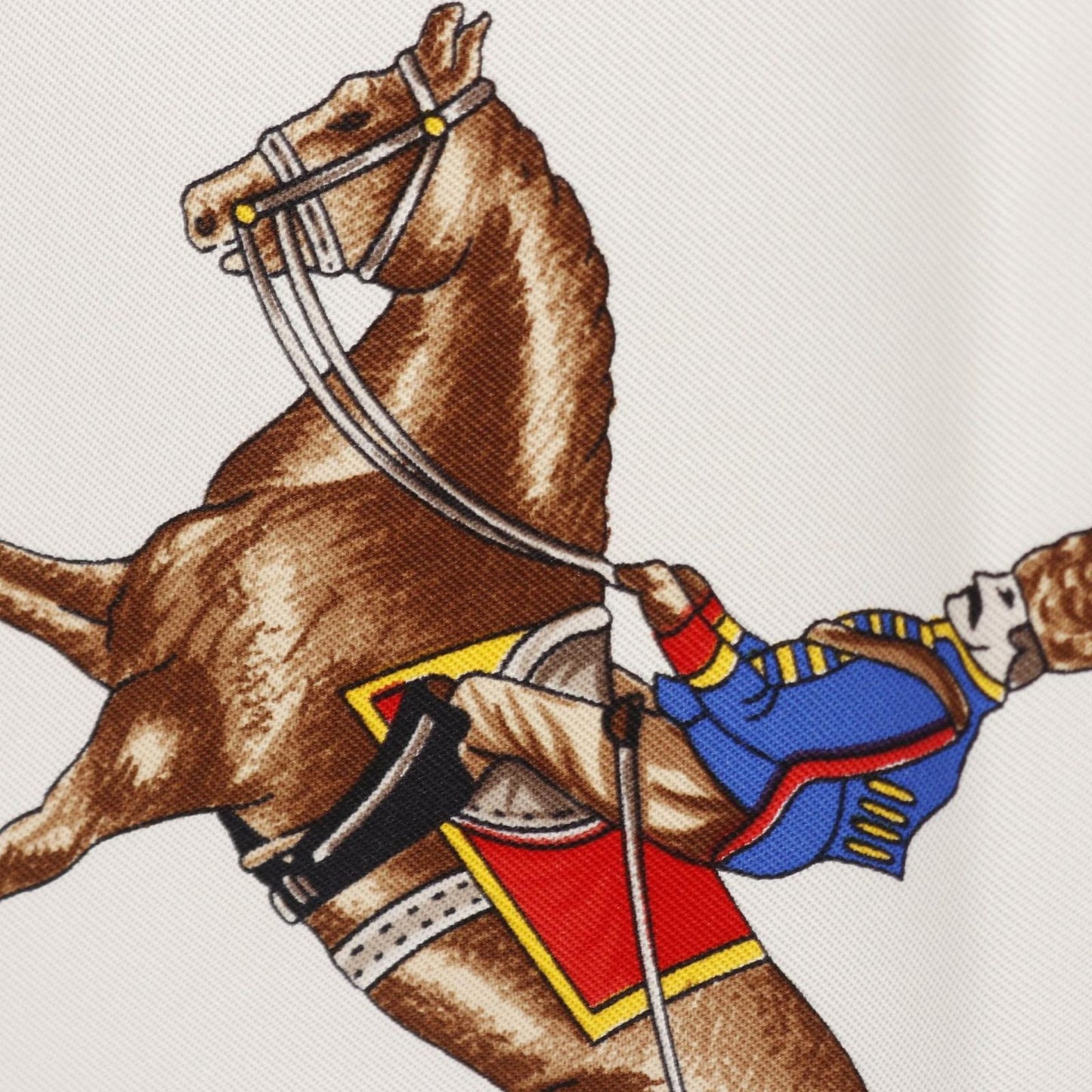 CELINE Silk Scarf in Ivory and Blue - Exquisite Luxury Accessory