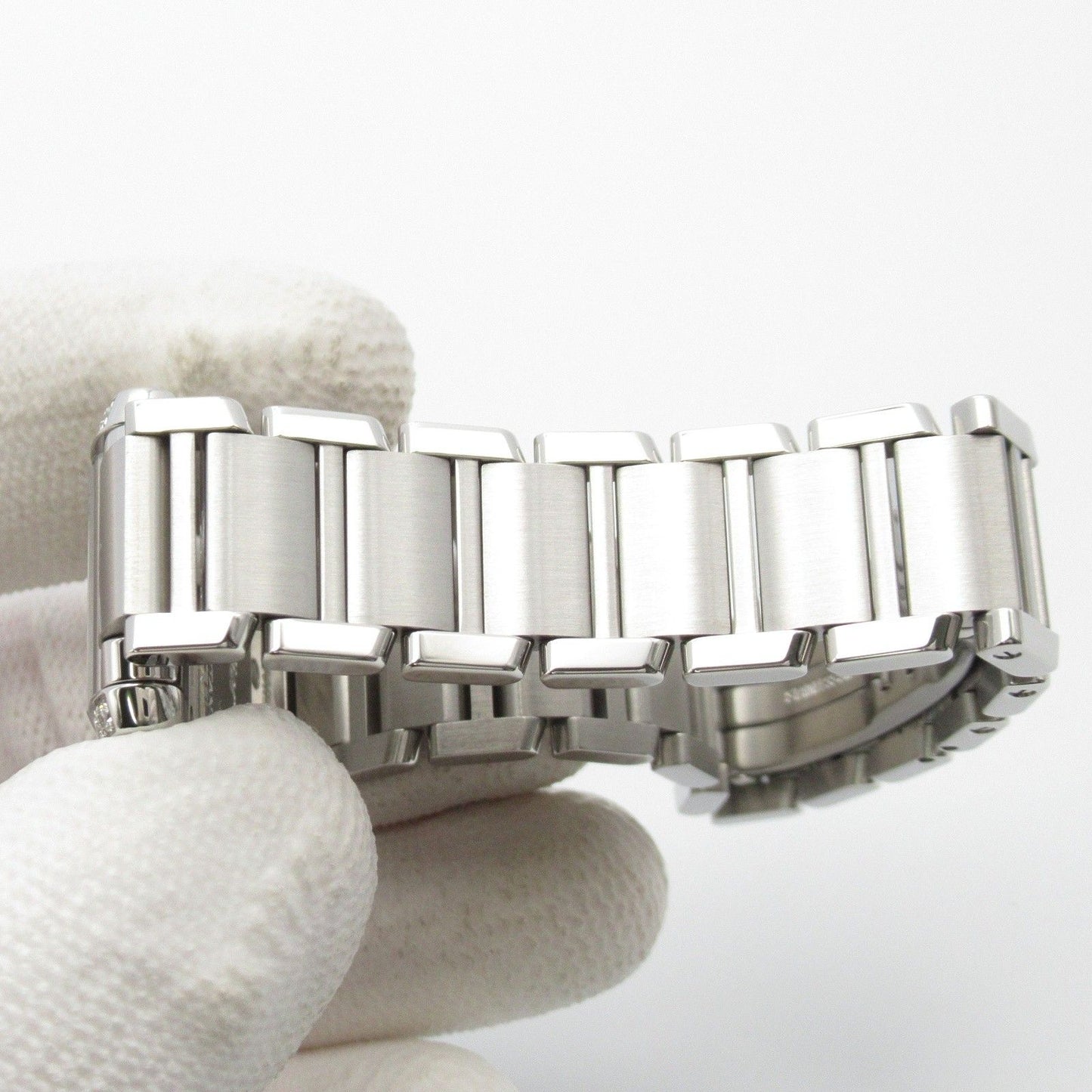 Cartier Tank Française SM Diamond Bezel Watch - Exquisite Silver Elegance