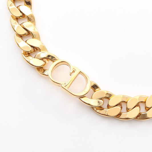 Dior CD Logo Gold Plated Choker Necklace - Unisex Elegance
