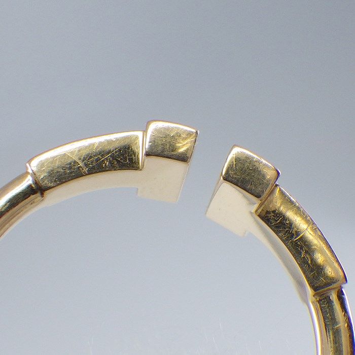 Tiffany & Co. T Wire Ring with Diamond 0.13ct in K18 Pink Gold