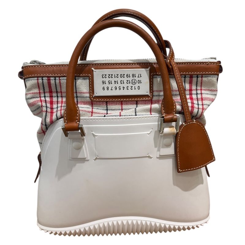 Maison Margiela 5AC Mini White Rubber Canvas Shoulder Bag