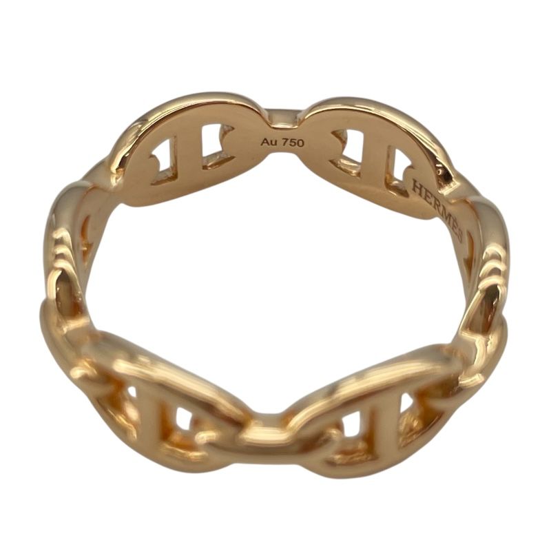 HERMES Chaine d'Ancre Ring in K18 Pink Gold - Size #53