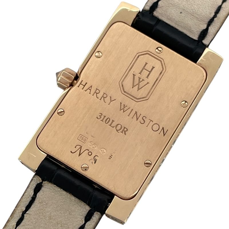 HARRY WINSTON Avenue White Shell K18PG Quartz Ladies Watch
