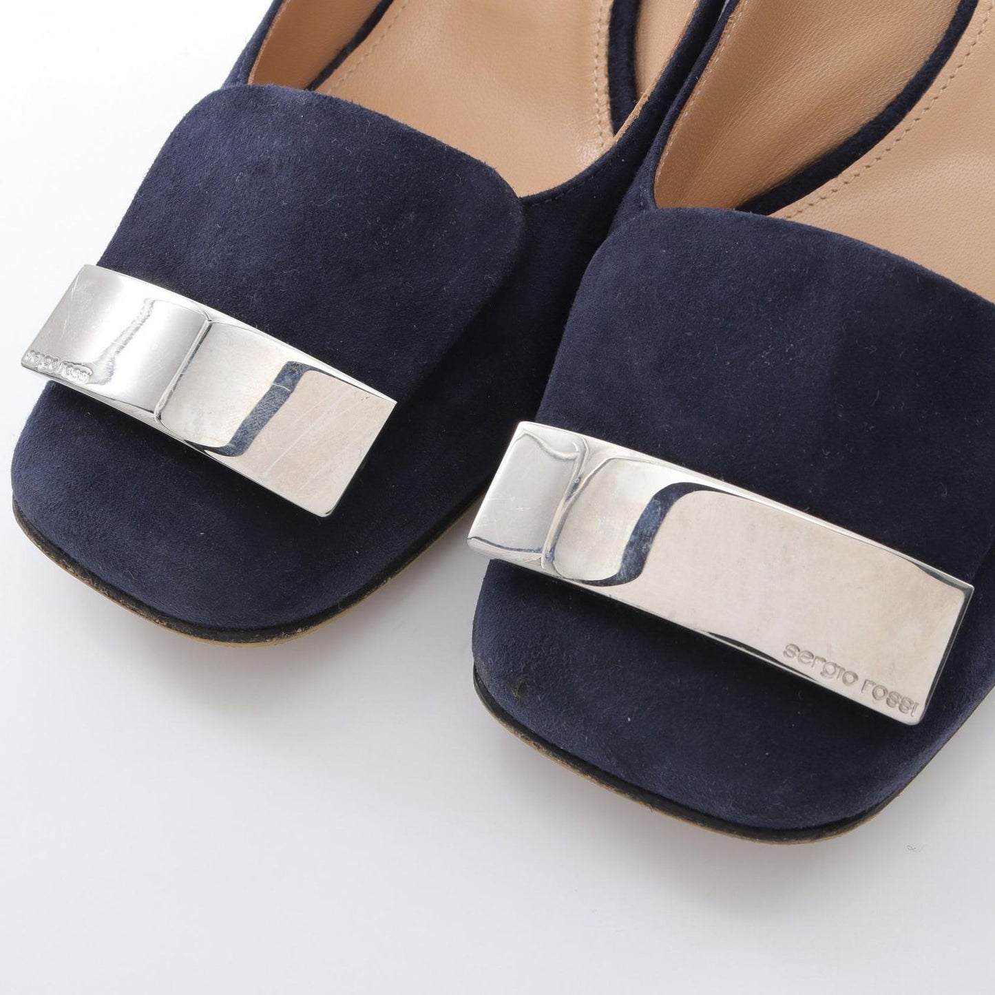 Sergio Rossi Navy Suede Pumps - Elegant Italian Craftsmanship