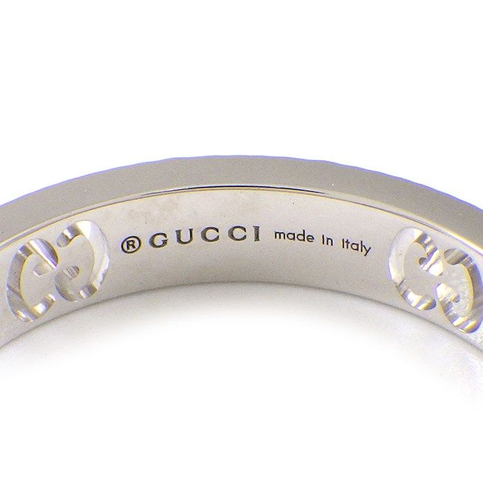 GUCCI Amore Heart Ring with Diamond in K18 White Gold