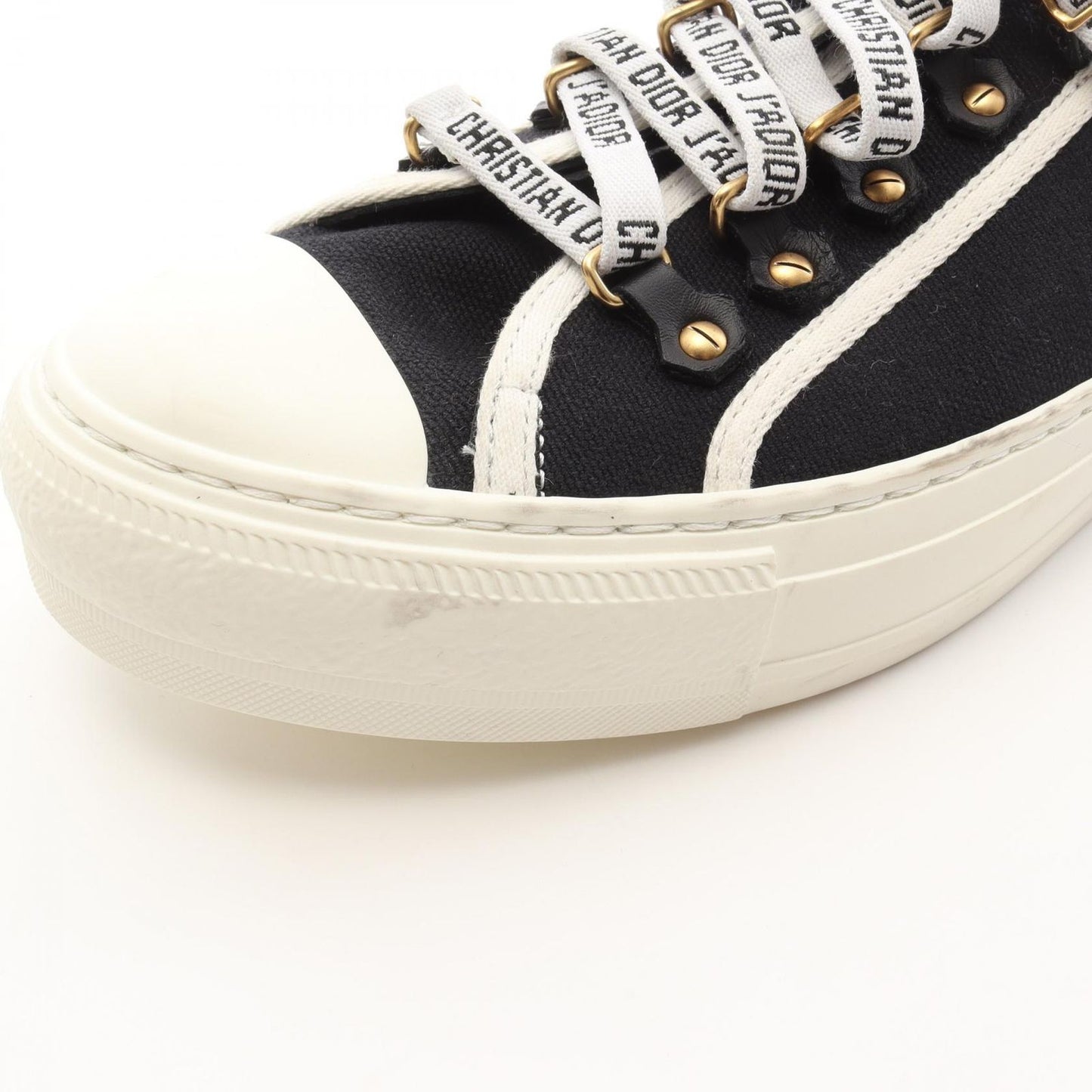 Dior WALK'N'DIOR Canvas Sneakers - Timeless Elegance in Black & White