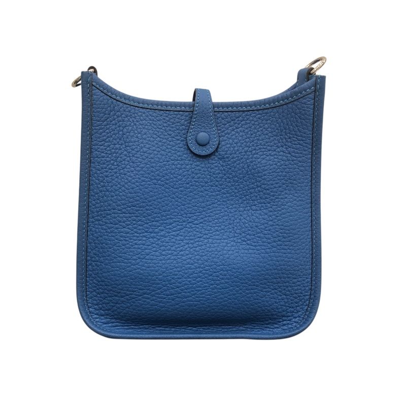 HERMES Evelyne TPM Blue France/Silver Hardware Shoulder Bag