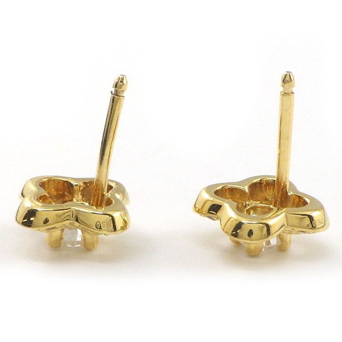 MAUBOUSSIN Chance of Love Clover Diamond Earrings in 18K Yellow Gold