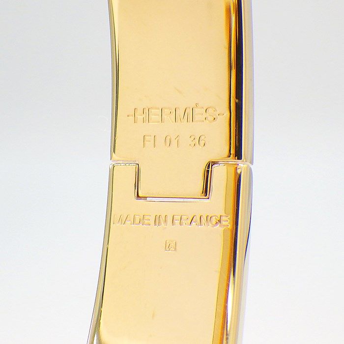 HERMES Click H PM Bracelet in Blue Grey Enamel - Exquisite Craftsmanship