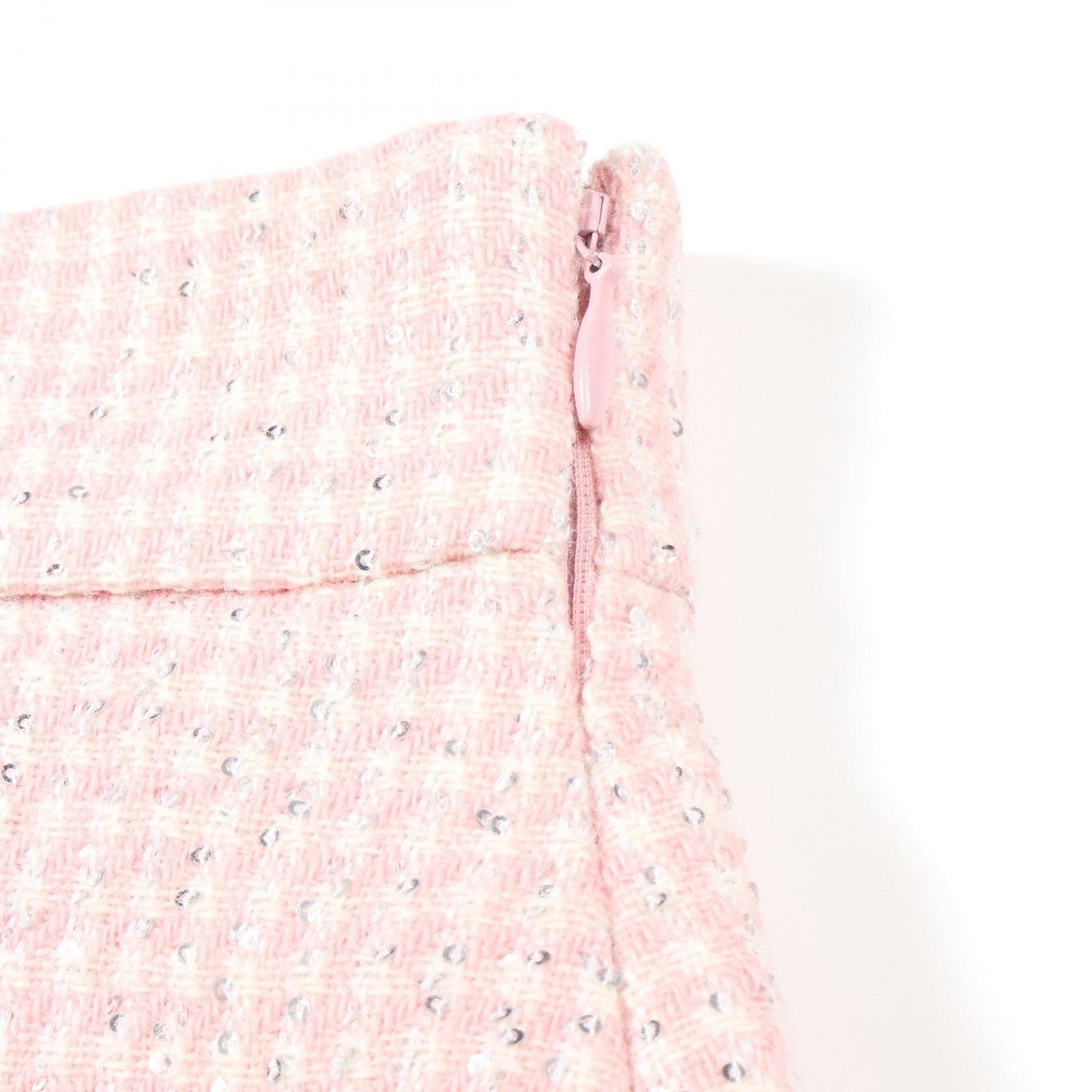 Miu Miu Tweed Skirt in Pink & White - Exquisite Wool Craftsmanship