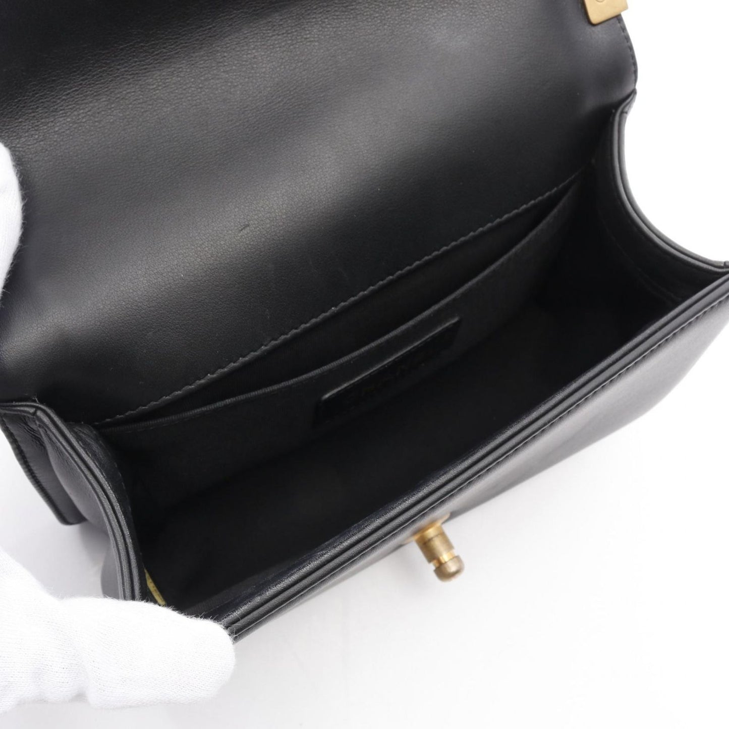 CHANEL Boy Chanel Small Shoulder Bag in Black Leather - A67085