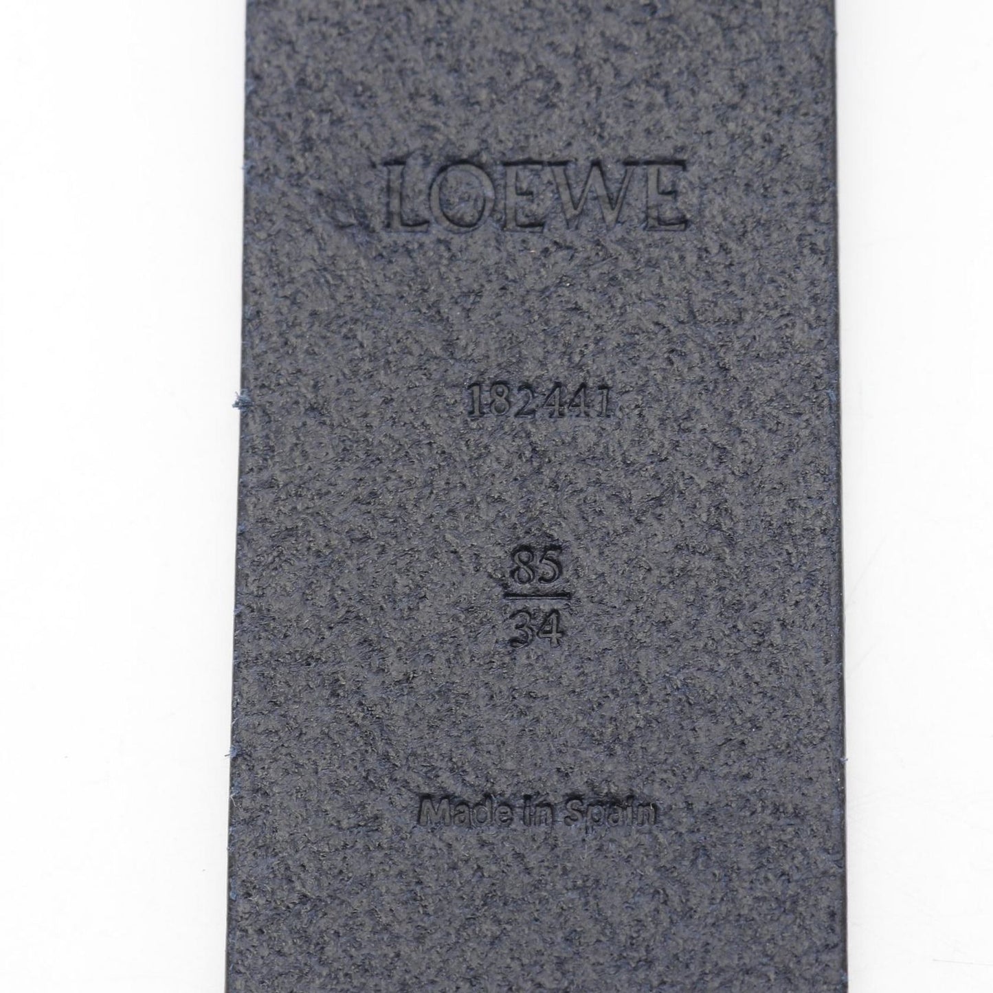 LOEWE Chunky Anagram Belt in Deep Navy Leather - New