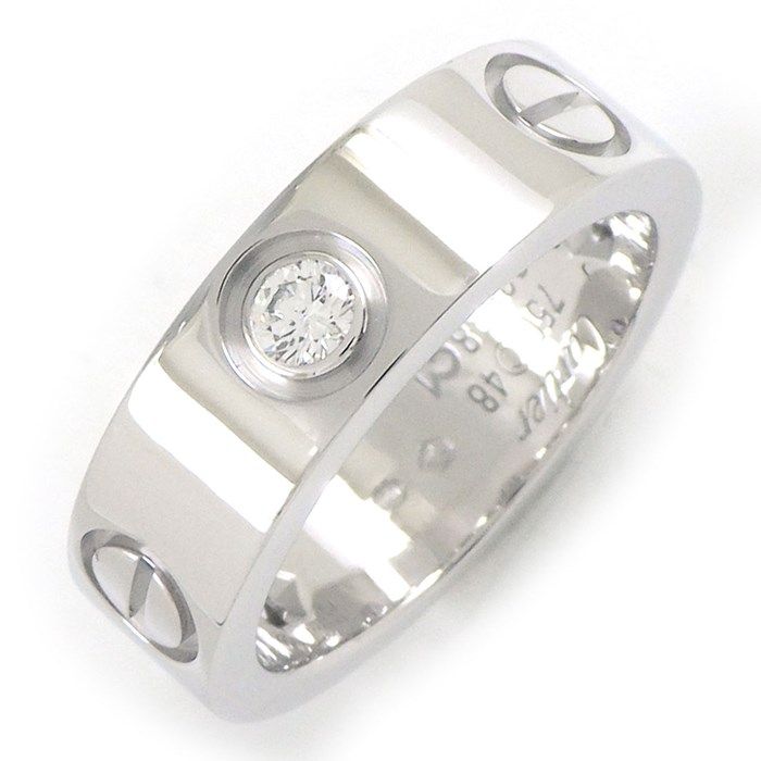 Cartier Love Ring with 0.22ct Diamonds in K18 White Gold