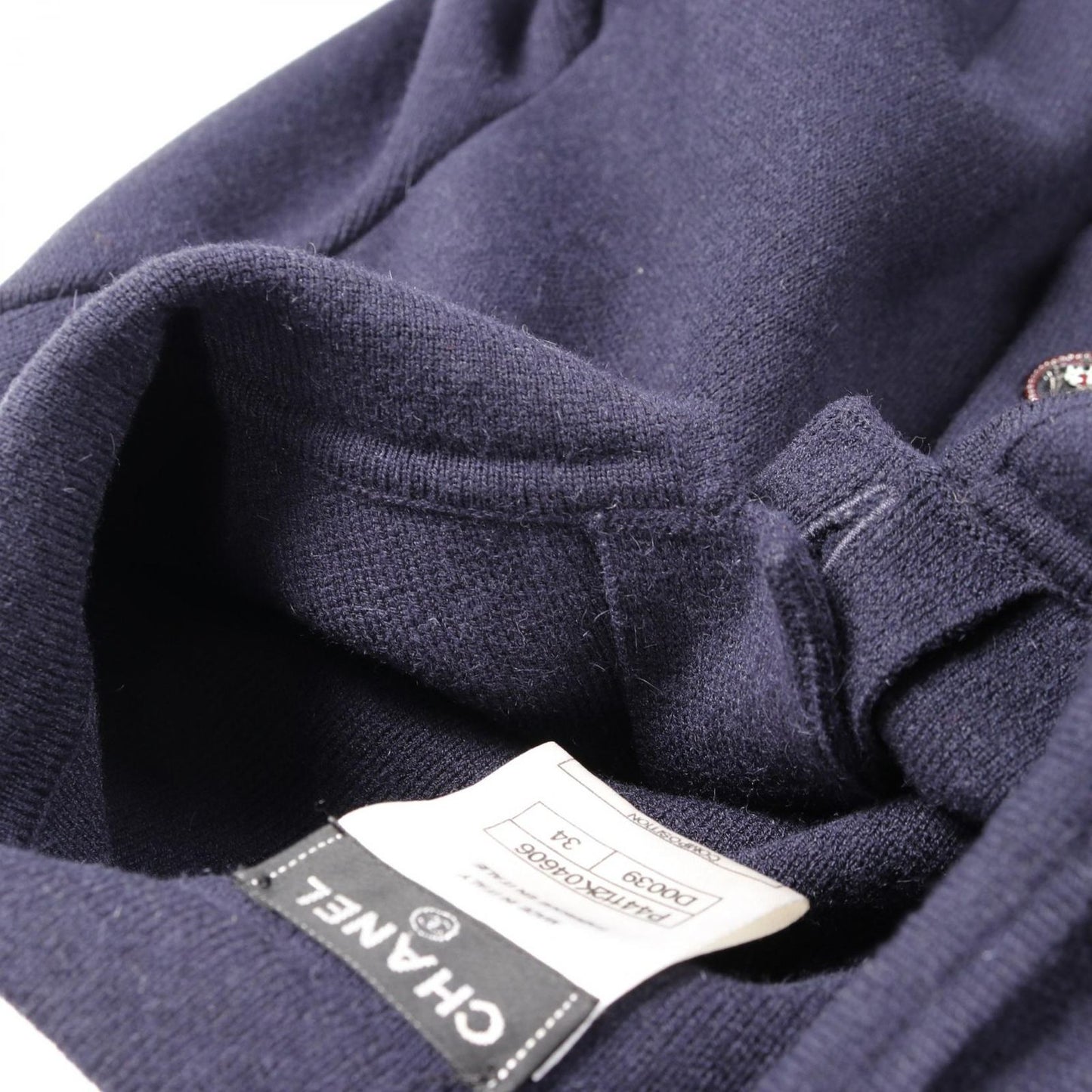 CHANEL Navy Wool Cardigan - Exquisite Craftsmanship