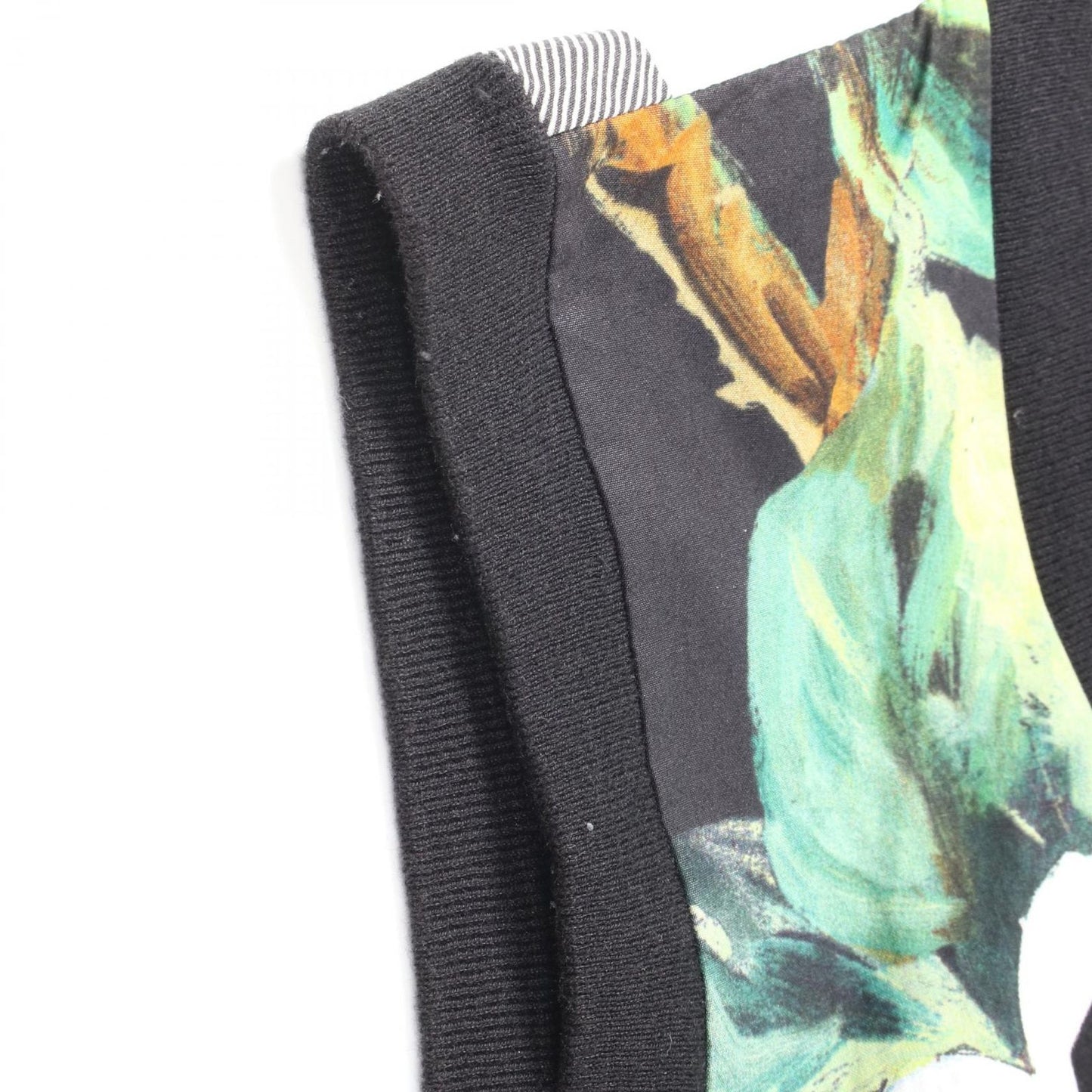 DOLCE & GABBANA Elegant Cotton Top in Black & Green