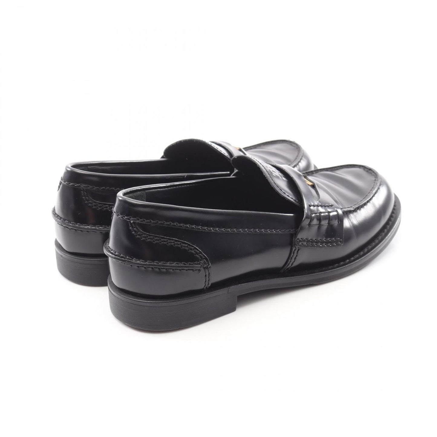 Miu Miu Penny Loafers in Black Leather - Timeless Elegance