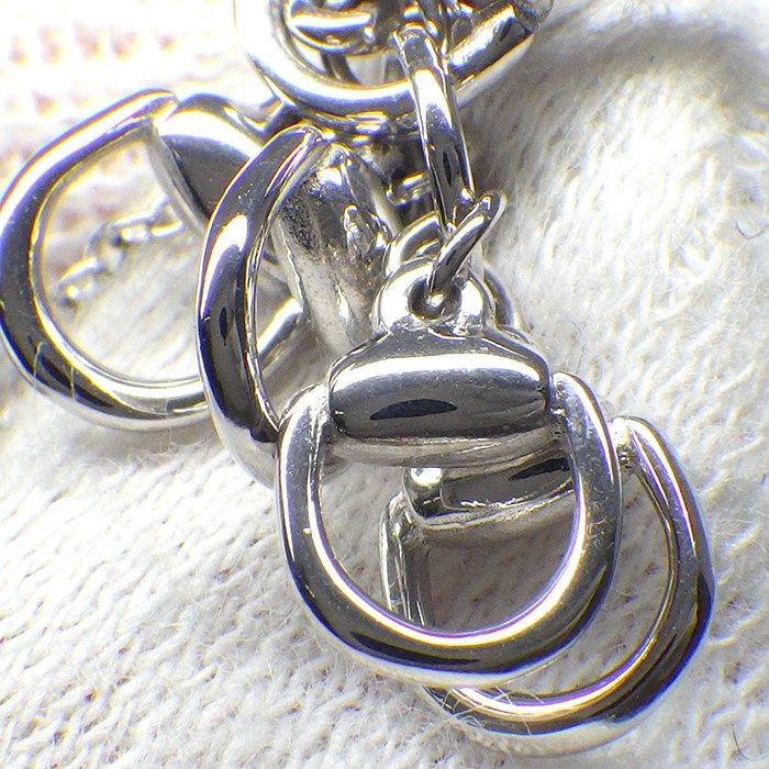 GUCCI Horsebit Swing Drop Earrings in K18 White Gold