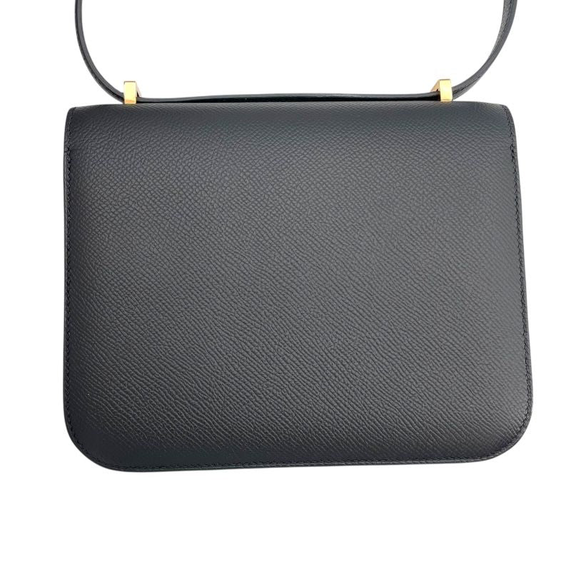 HERMES Constance 3 Mini Black Epson Shoulder Bag with Gold Hardware