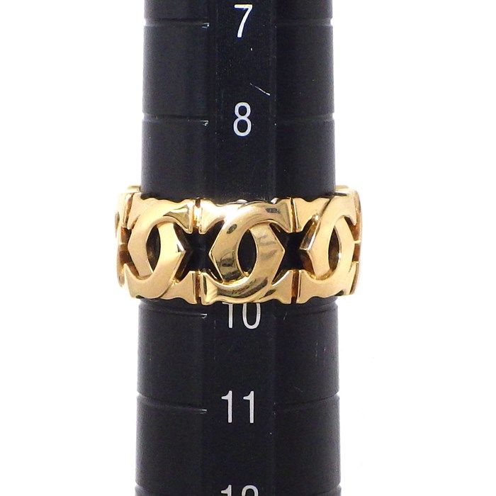 Cartier Entrelacés C2 2C Logo K18YG Ring - Size 9.5