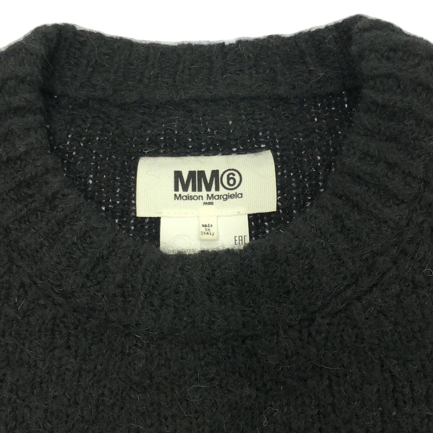 MM6 Black Knit Sweater - Timeless Elegance for the Modern Woman
