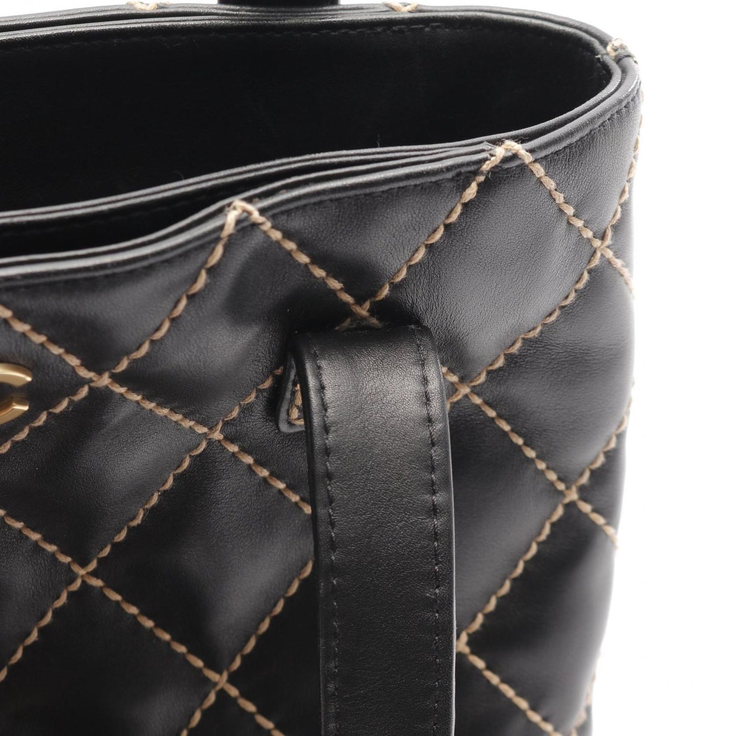 CHANEL Wild Stitch Tote Bag in Black Leather - Timeless Elegance