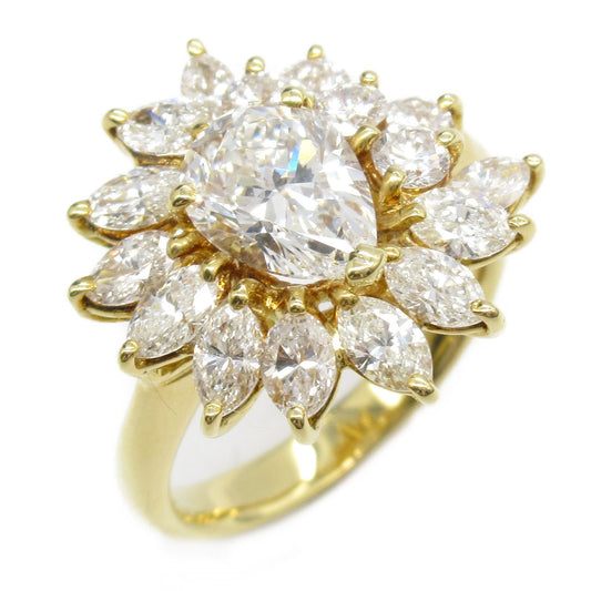 Exquisite Diamond Ring in K18 Yellow Gold - A Timeless Treasure