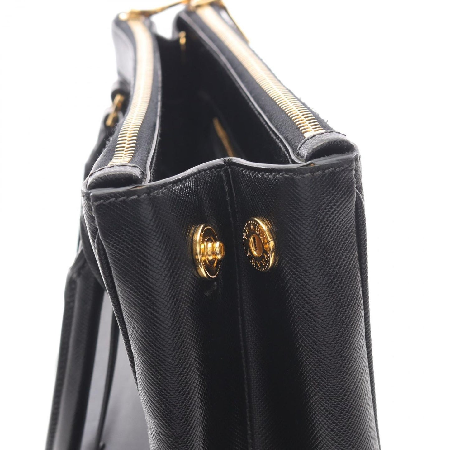 PRADA Saffiano Lux Galleria Handbag BN1801 in Black Leather