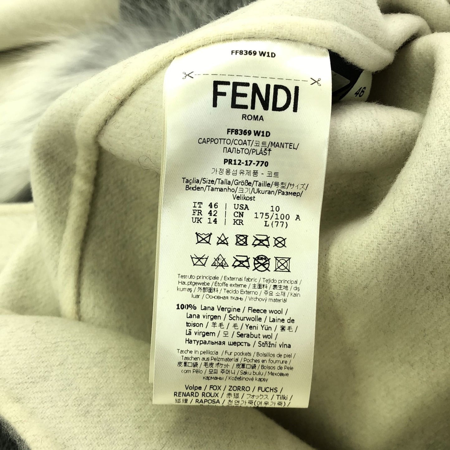 FENDI Women's Wool Cape Coat in Elegant Gray - Timeless Luxury