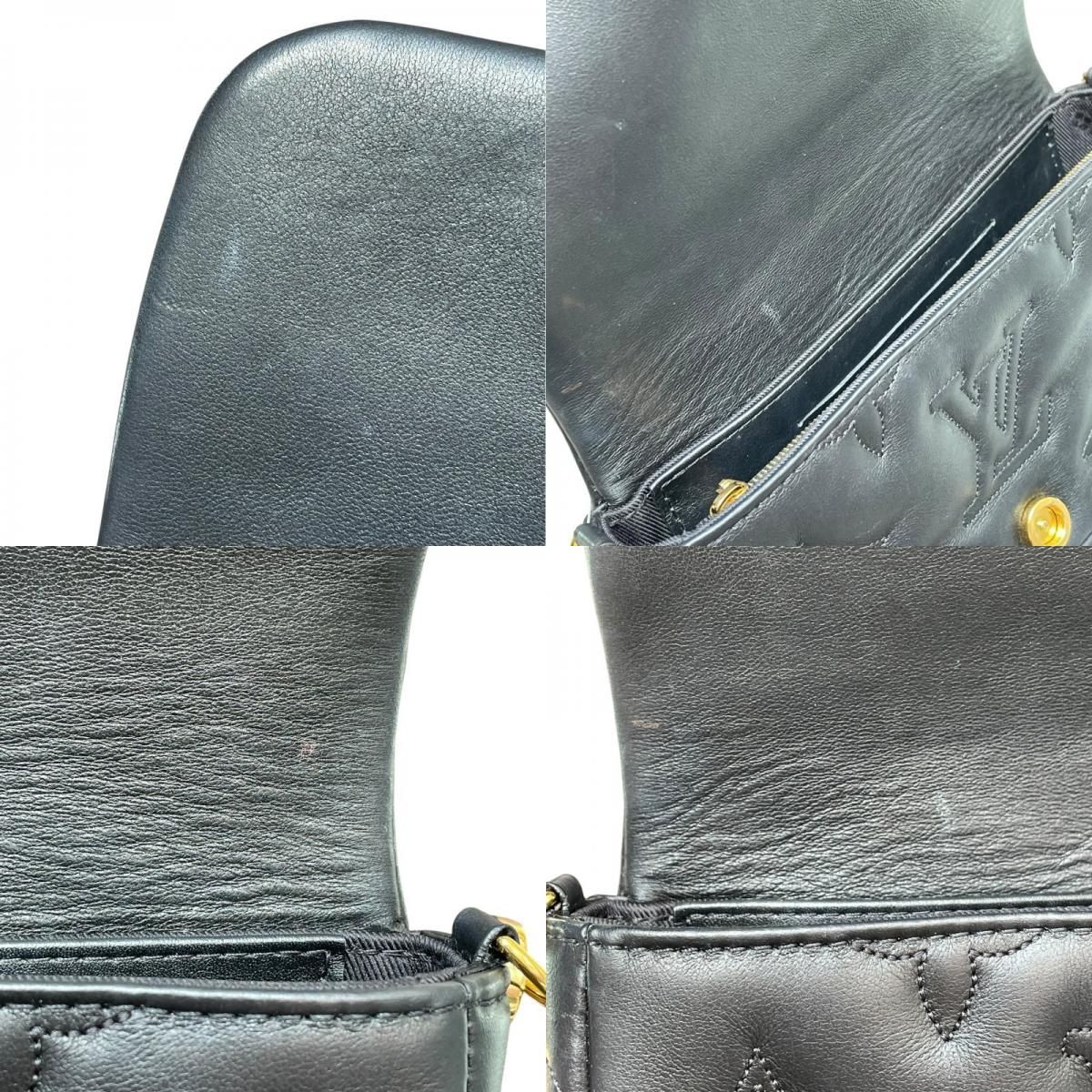 Louis Vuitton Wallet-On-Strap M81398 in Black Bubblegram