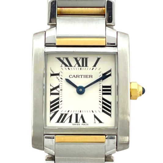 Cartier Tank Française SM W51007Q4 - Exquisite White Gold & Steel Timepiece