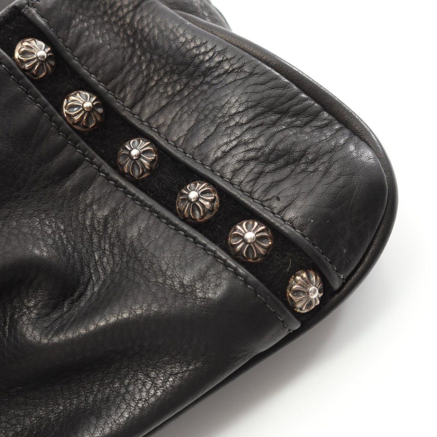 Chrome Hearts Large Dagger Crossball Leather Shoulder Bag