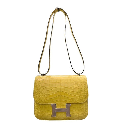 HERMES Constance 3 Mini Miroir in Mimosa with Silver Hardware