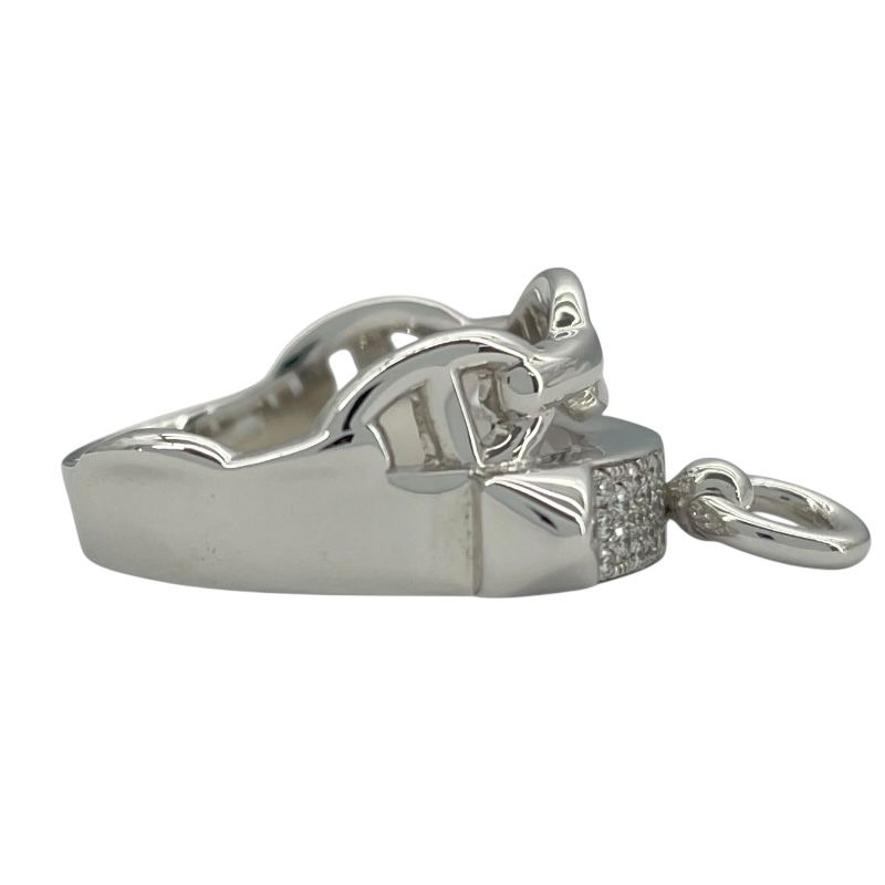 HERMES Collier de Chien Ring in K18 White Gold with Diamonds