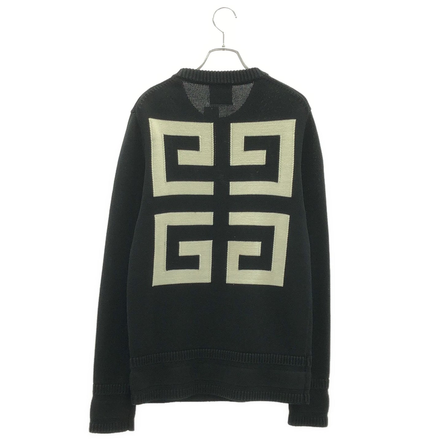 GIVENCHY Black Cotton Knit Sweater - Timeless Elegance