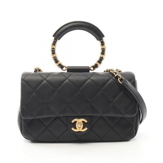 CHANEL Matelassé Shoulder Bag in Black Lambskin - Timeless Elegance
