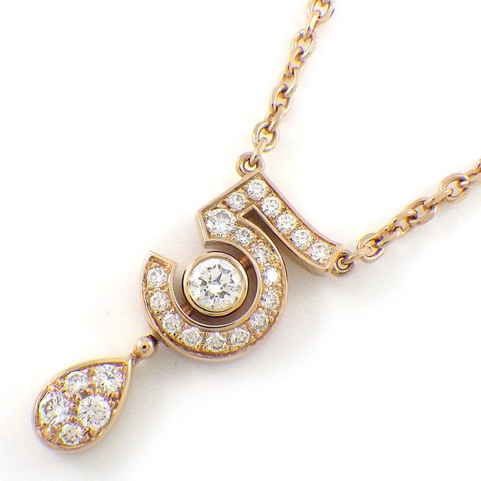 Chanel Eternal No.5 Necklace with Diamonds in K18 Beige Gold