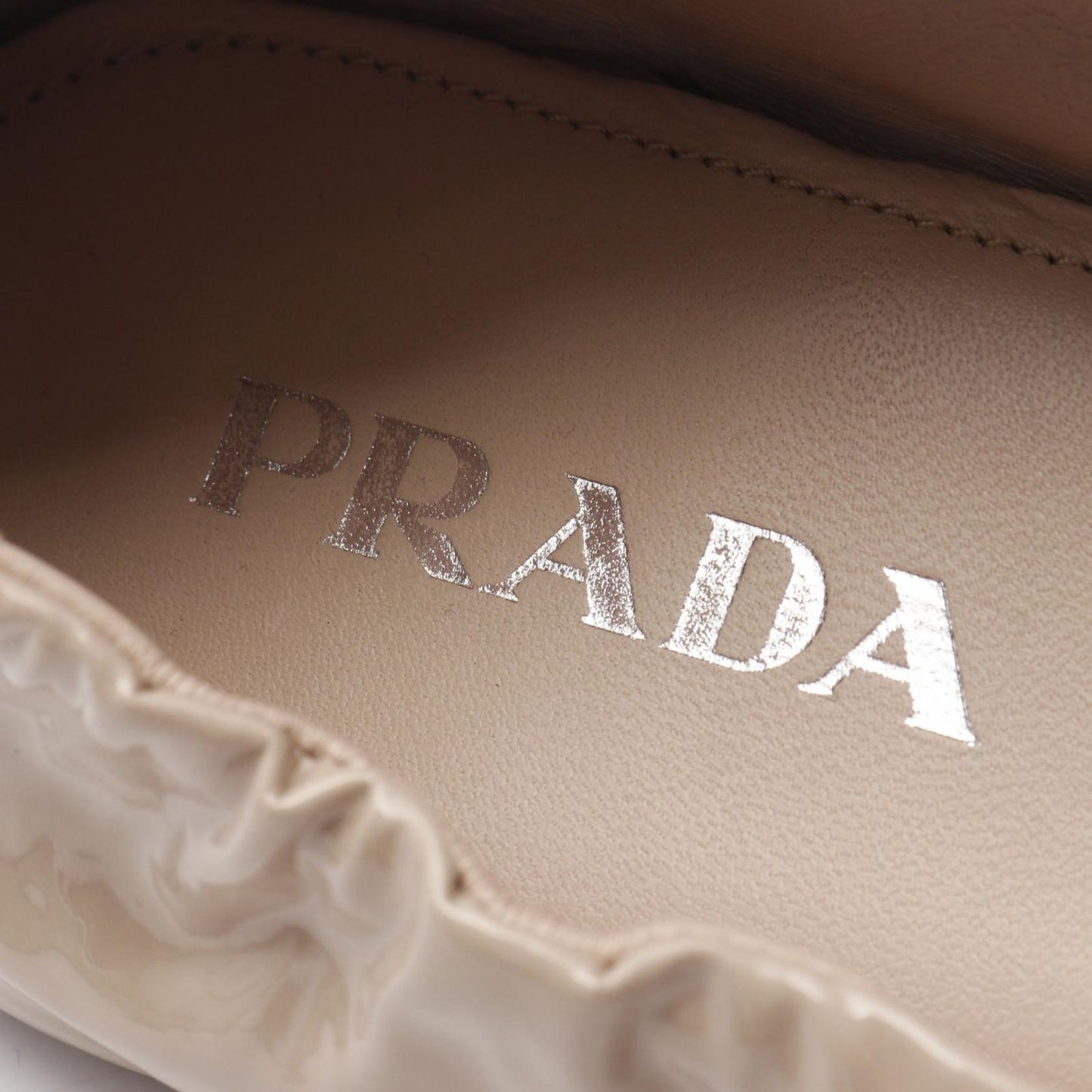 PRADA Pink Patent Leather Ballerina Flats - Size 37.5