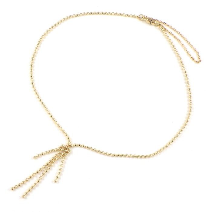 K10YG Fringe Ball Chain Bracelet - Exquisite Craftsmanship