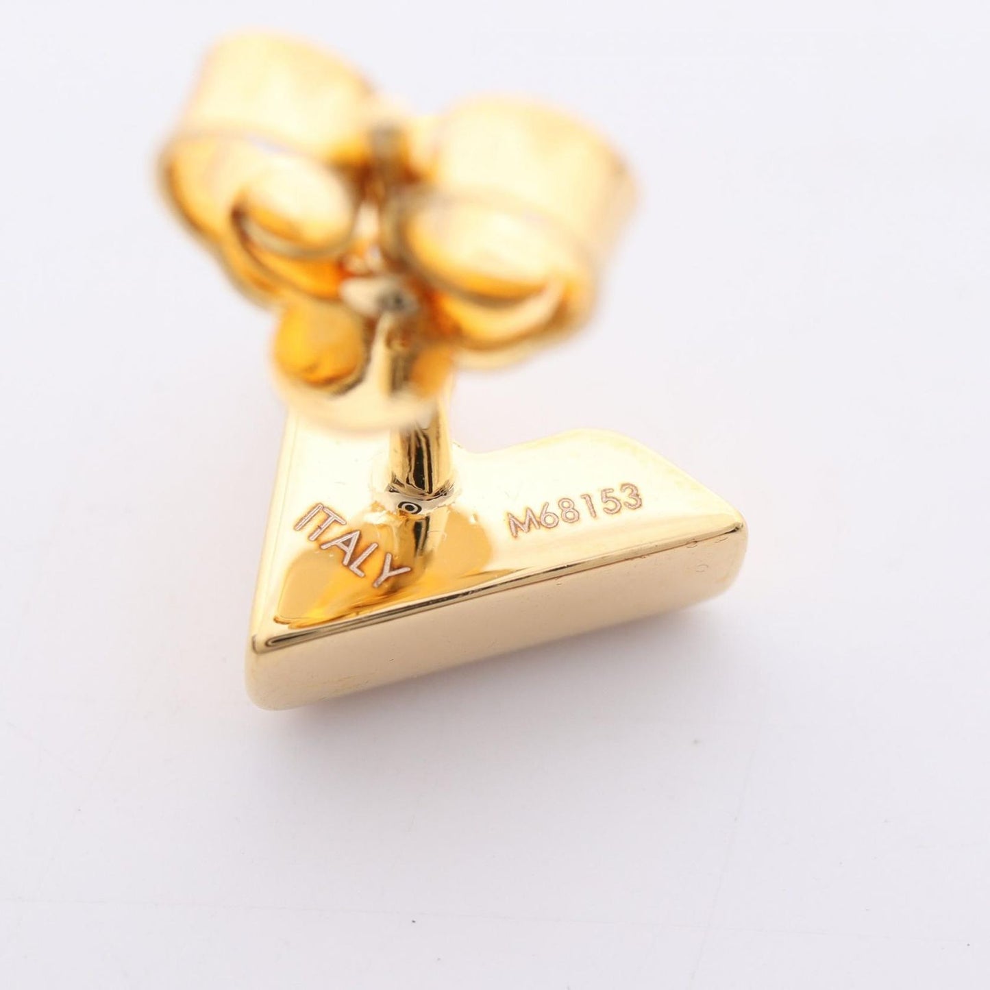Louis Vuitton Essential V Stud Earrings in Gold Plated Finish