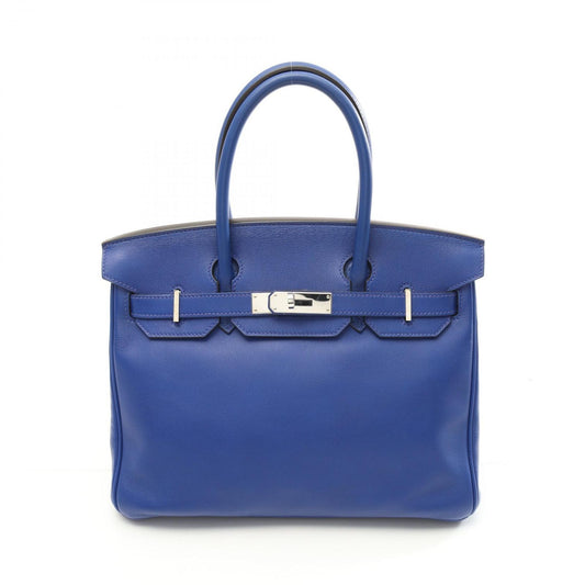 HERMES Birkin 30 Electric Blue Handbag - Timeless Elegance