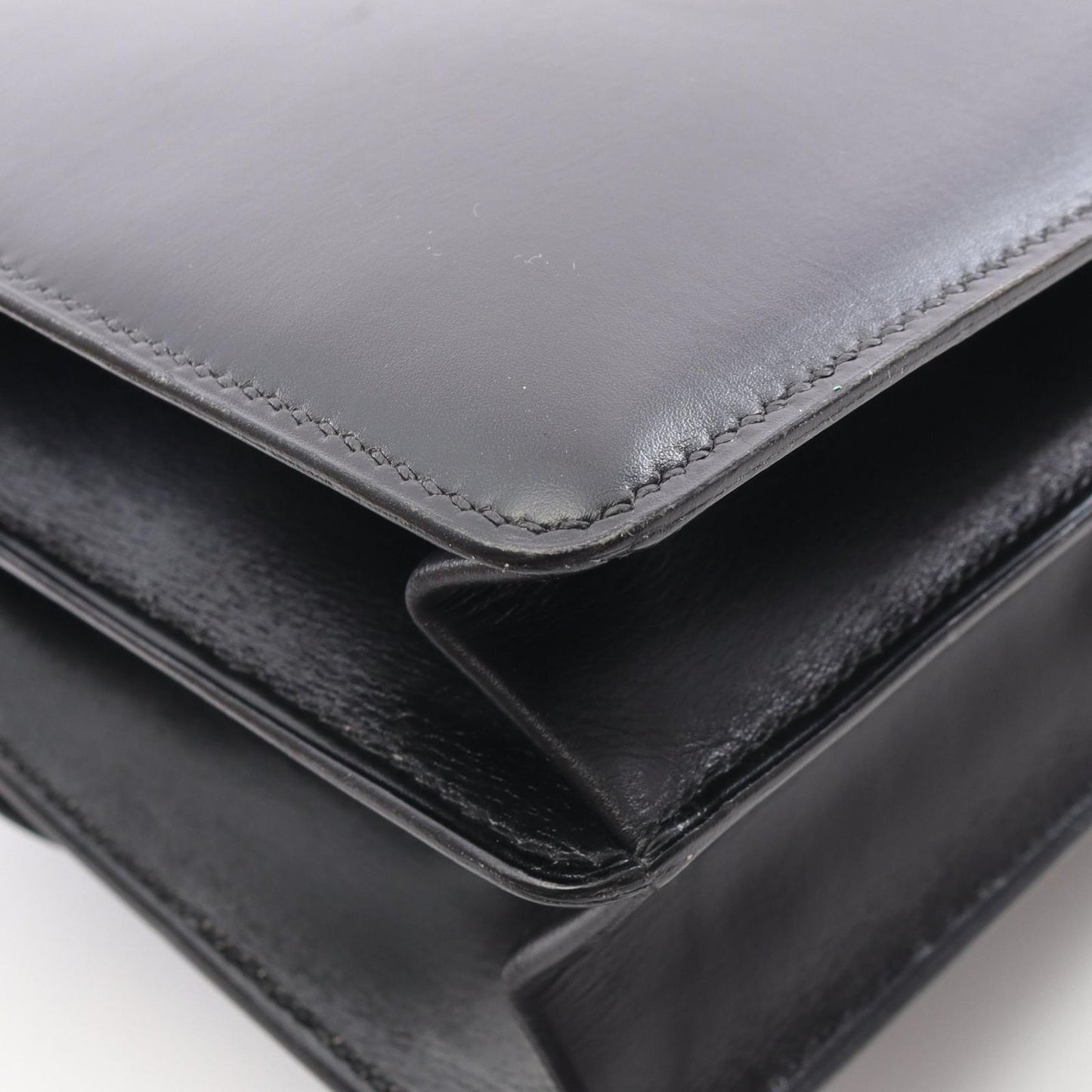 HERMES Escale Black Calfskin Handbag - Vintage Elegance