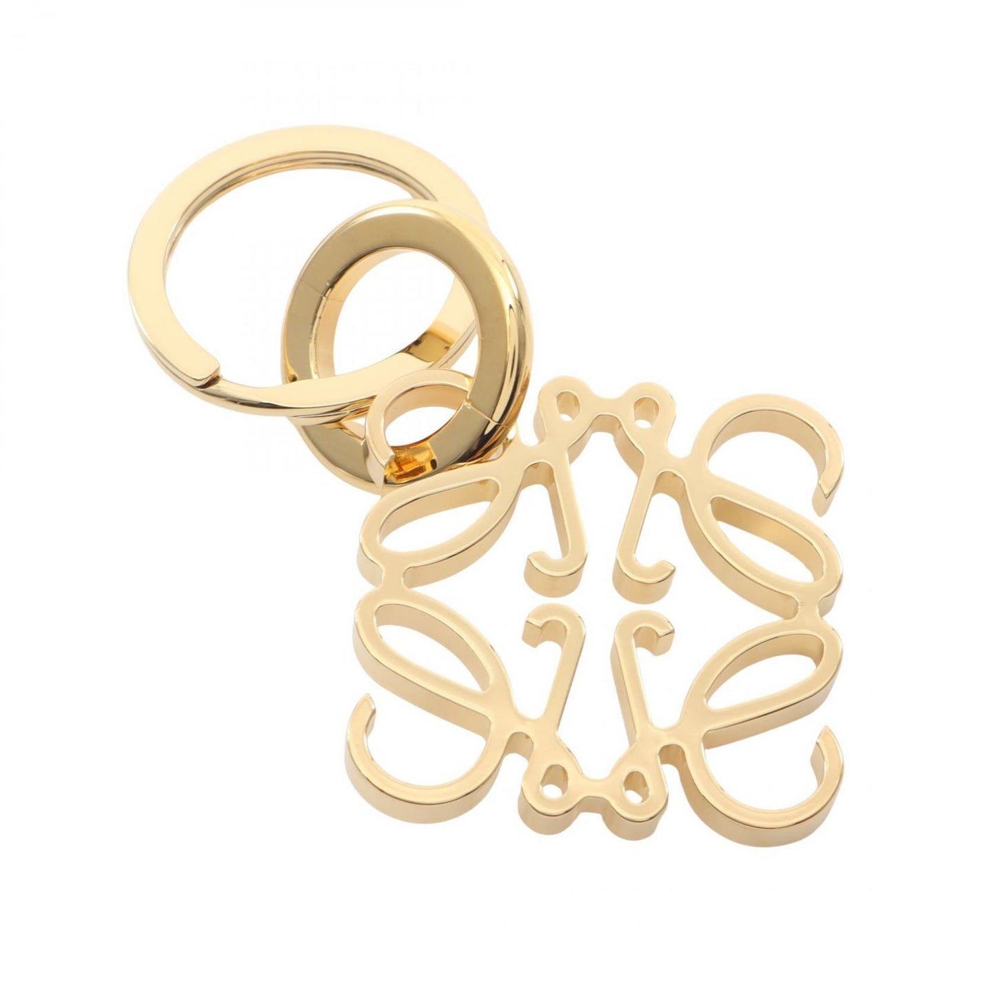 LOEWE Anagram Charm Keyring in Gold - Exquisite Luxury Accessory